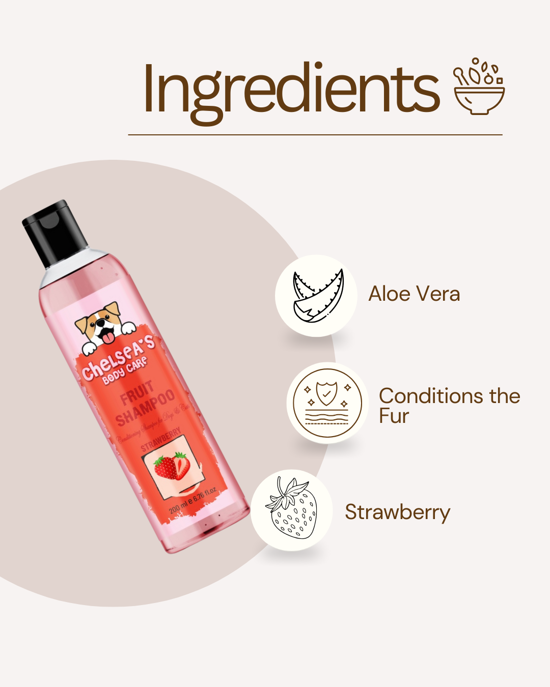 Dog Strawberry Shampoo - 200 ml