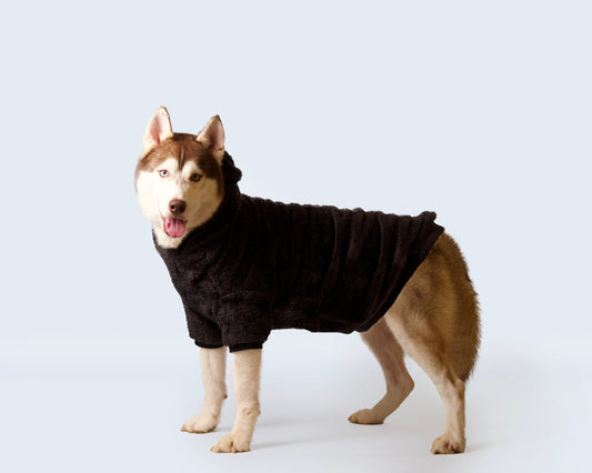 Petsnugs Dark Grey Furry Sweater for Dogs
