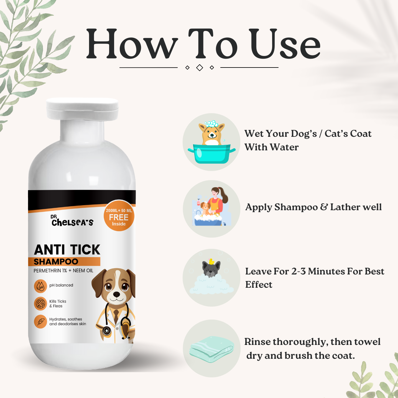 Dr Chelsea Anti Tick Shampoo - 250 mL