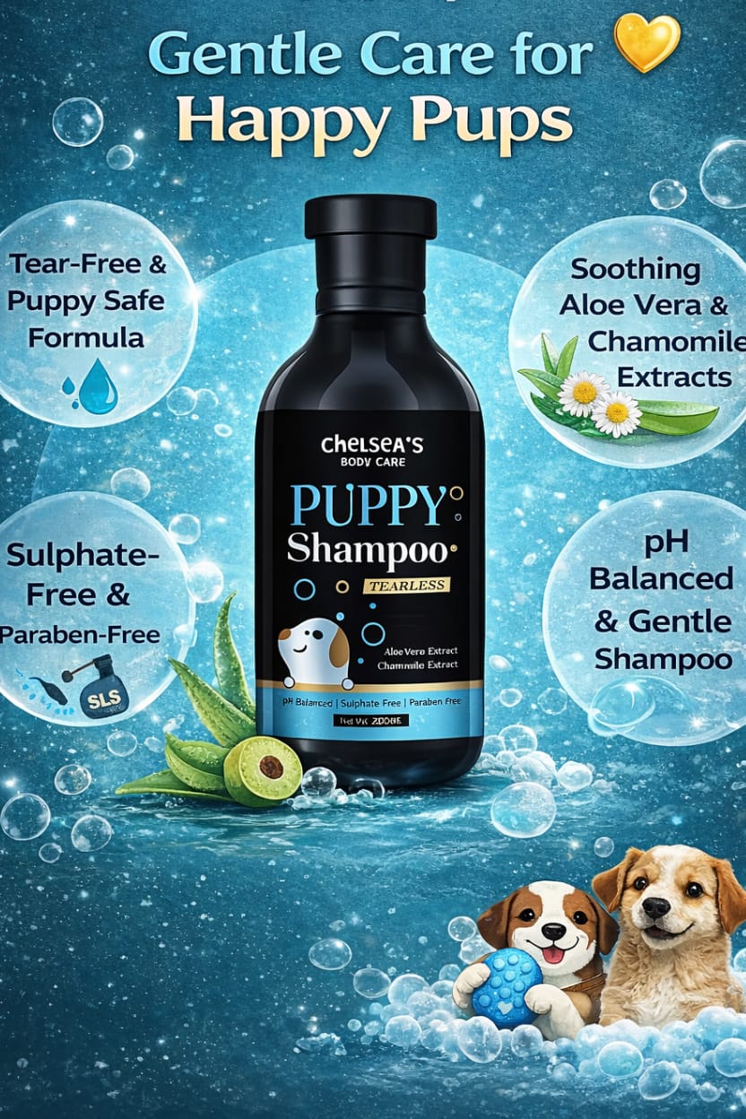 Chelsea’s Body Care Puppy & Kitten Shampoo (Tearless, pH Balanced)