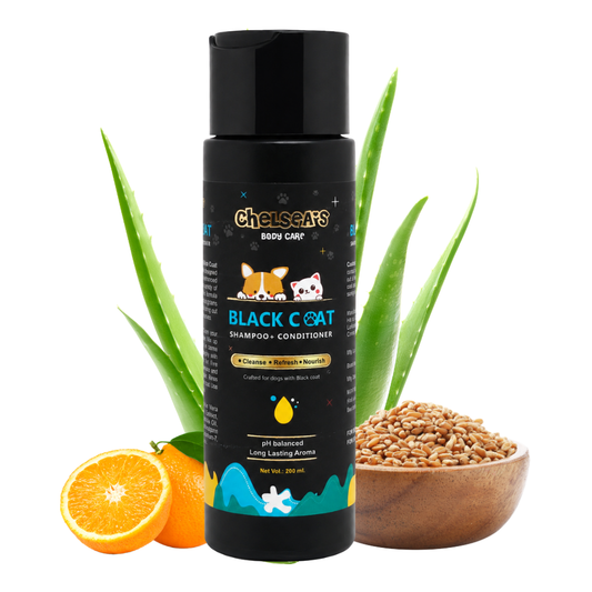 Chelsea's Black Coat Shampoo + Conditioner for Dogs – 200 ml