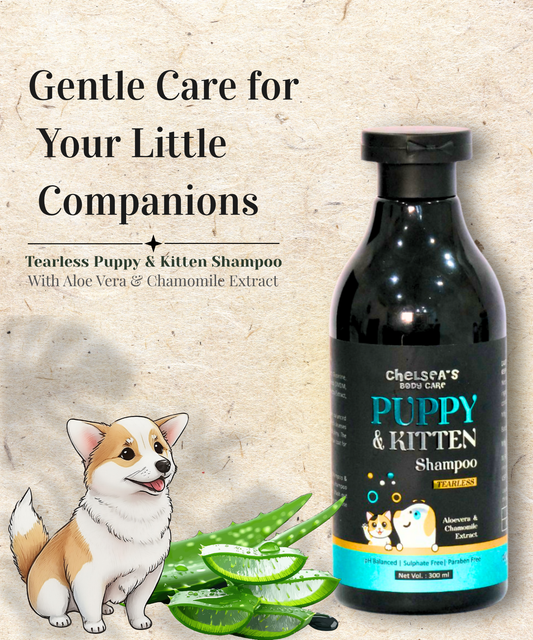 Chelsea’s Body Care Puppy & Kitten Shampoo (Tearless, pH Balanced)
