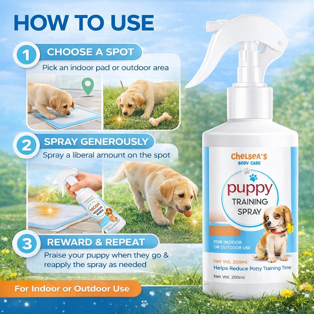 Chelsea’s Body Care Puppy Training Spray (Potty Training Aid for Puppies)