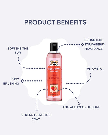 Chelsea's Shampoo Set Of 3 || Orange, Strawberry, Green Apple Fruit Shampoo - 200ml each