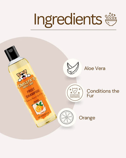 Chelsea's Shampoo Set Of 3 || Orange, Strawberry, Green Apple Fruit Shampoo - 200ml each