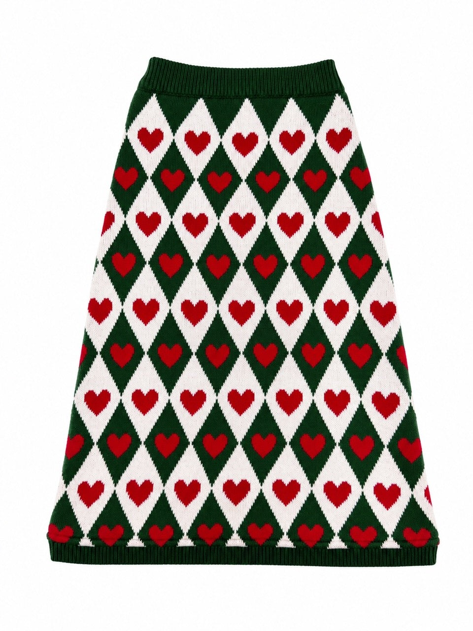 Petsnugs Green Heart Sweater for Cats
