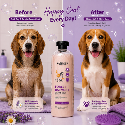 Chelsea's Body Care Forest Harmony Dog & Cat Shampoo 500ml | Lavender & Chamomile | pH Balanced