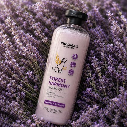 Chelsea's Body Care Forest Harmony Dog & Cat Shampoo 500ml | Lavender & Chamomile | pH Balanced