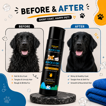 Chelsea's Black Coat Shampoo + Conditioner for Dogs – 200 ml