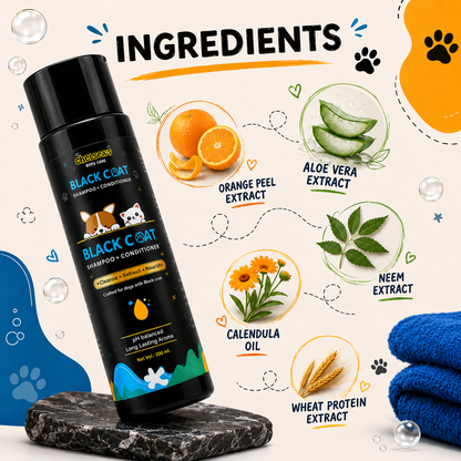 Chelsea's Black Coat Shampoo + Conditioner for Dogs – 200 ml