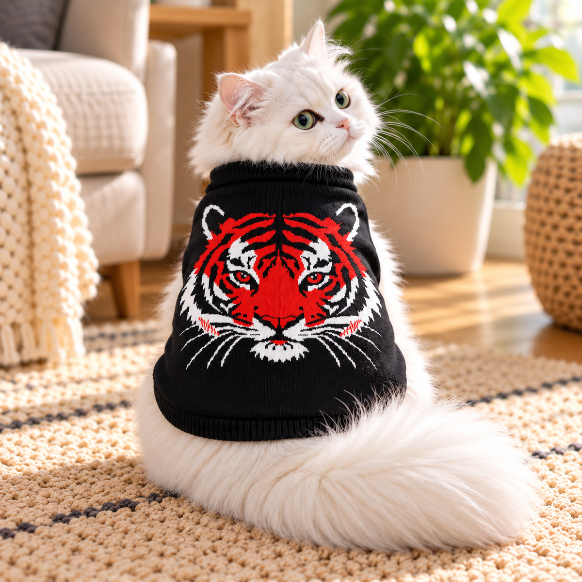 Petsnugs Tigerknit Sweater for Cats