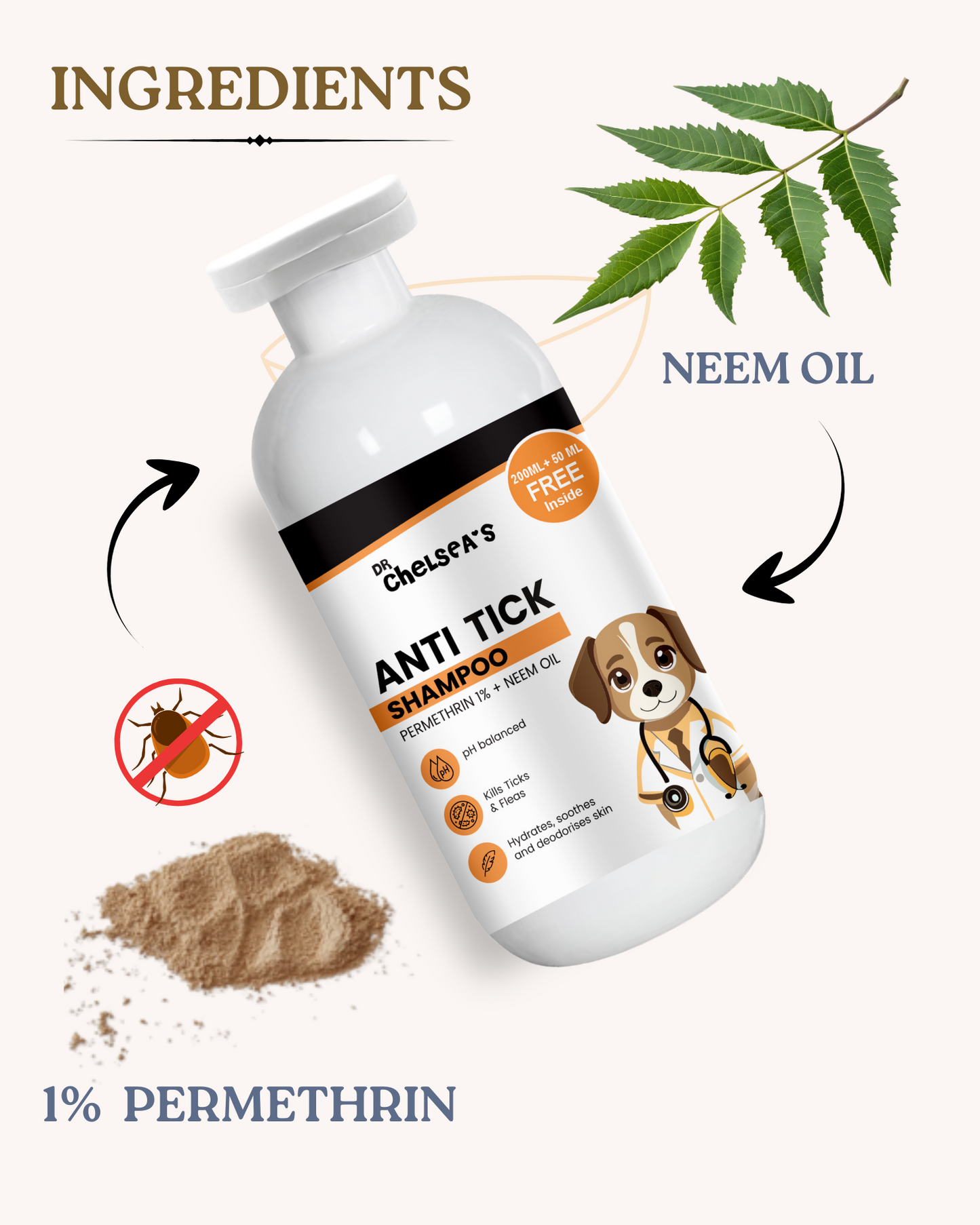 Dr Chelsea Anti Tick Shampoo - 250 mL