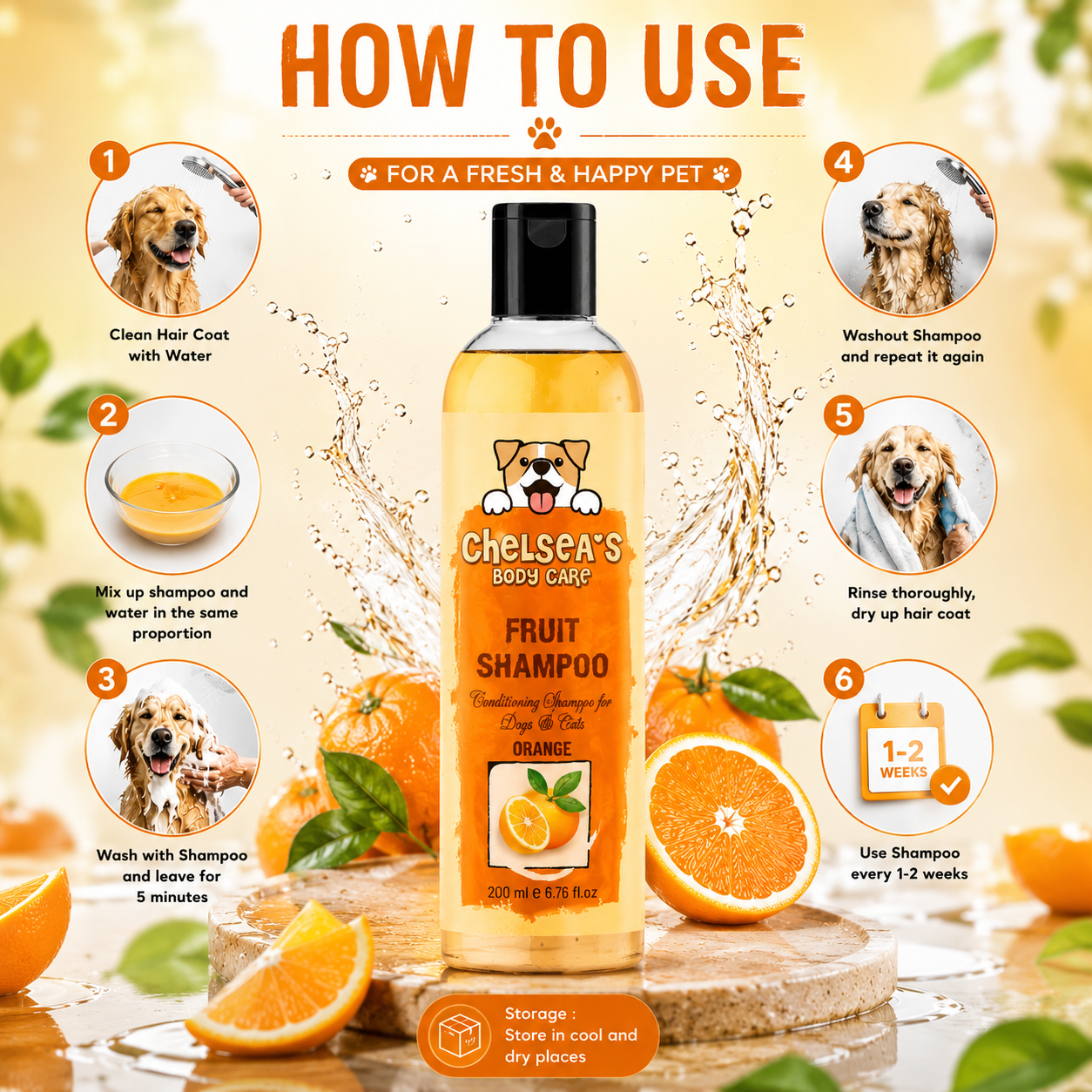 Dog Orange Shampoo - 200 ml