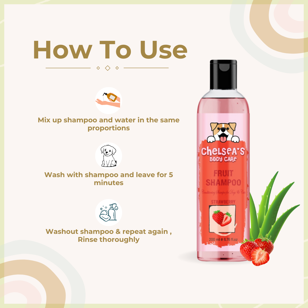 Dog Strawberry Shampoo - 200 ml