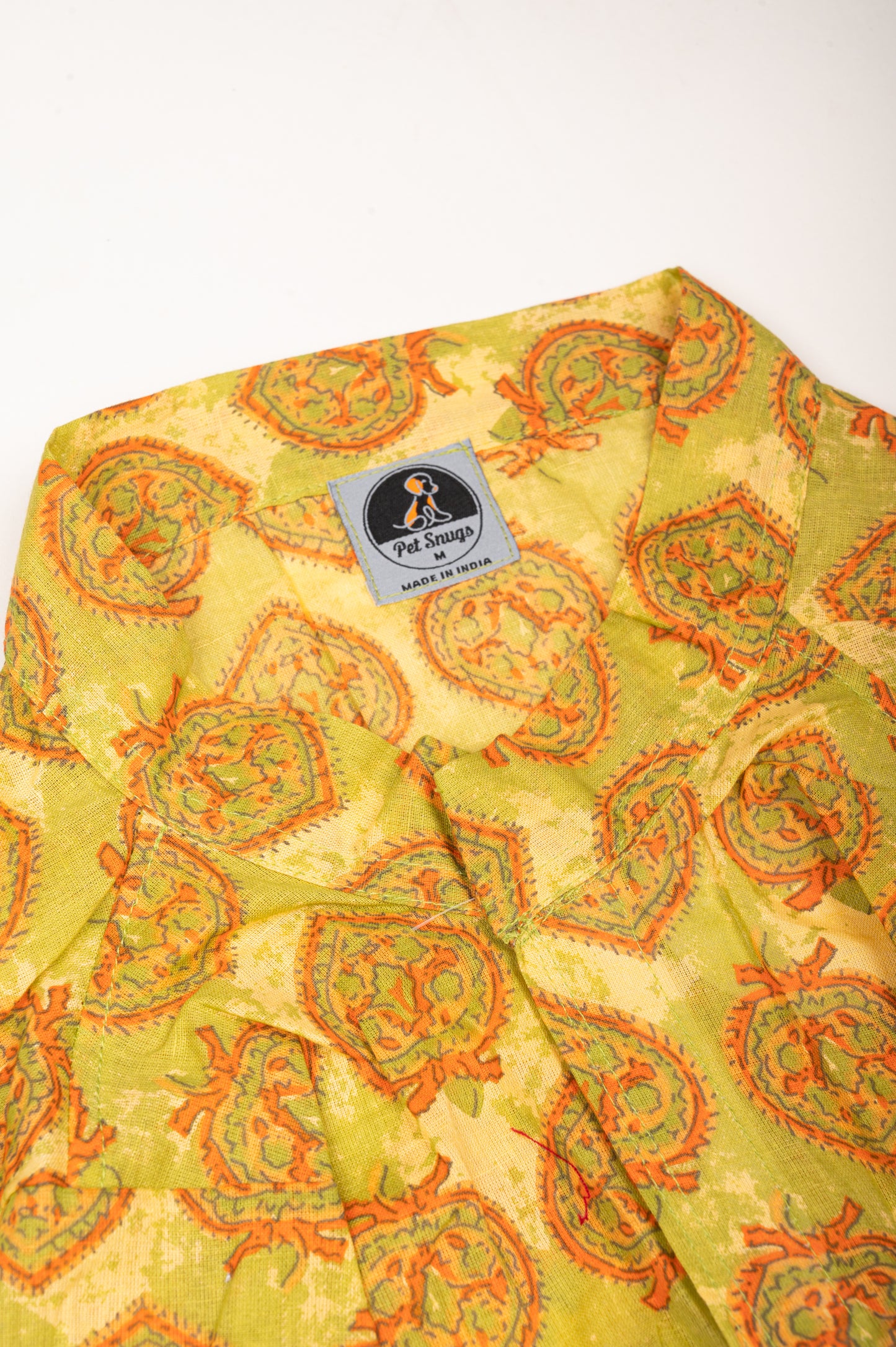 Traditional Green Printed Kurta for Cats