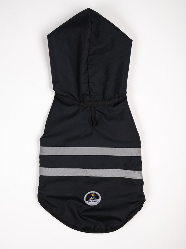 Black Reflective Raincoat for cats