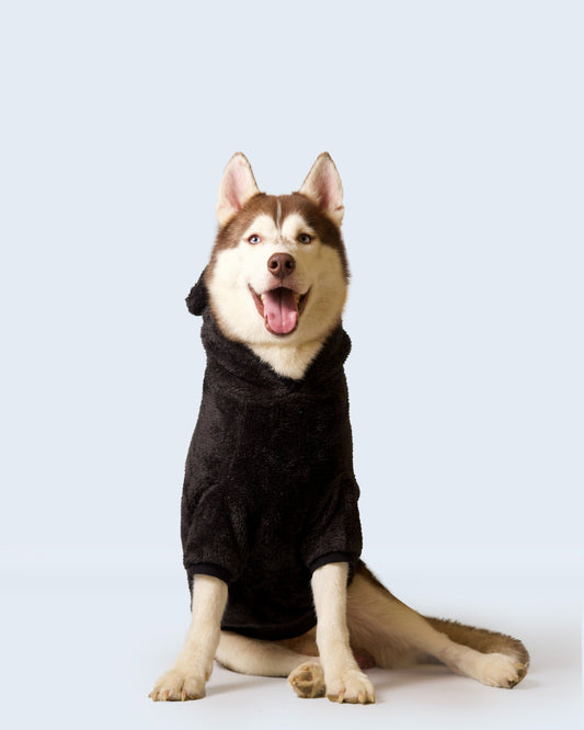 Petsnugs Dark Grey Furry Sweater for Dogs