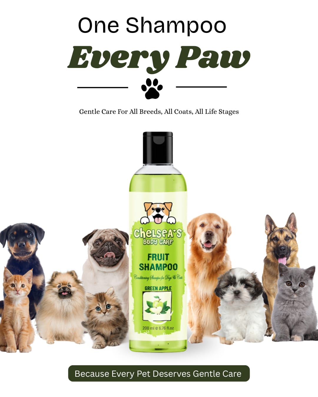 Dog Green Apple Shampoo - 200 ml