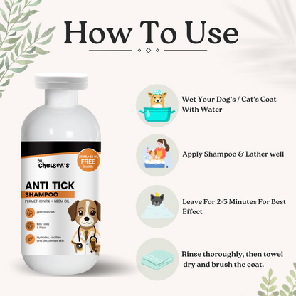 Dr Chelsea Anti Tick Shampoo - 250 mL