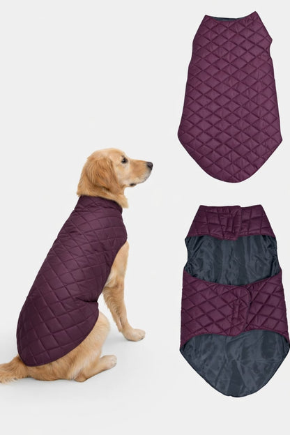Petsnugs Wine Puffer Quilted Jacket