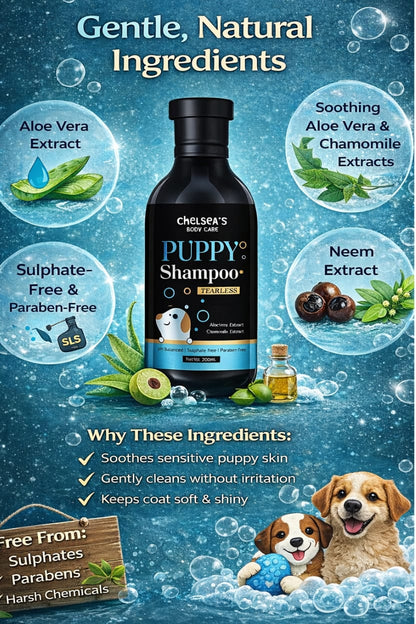 Chelsea’s Body Care Puppy & Kitten Shampoo (Tearless, pH Balanced)