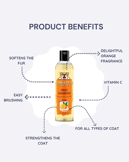 Orange Fruit Shampoo & Cologne Dog Perfume Spray Combo  (200ml + 100 ml )