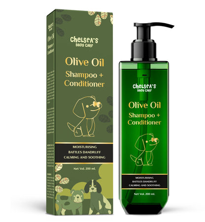 Chelsea’s Body Care Olive Oil Shampoo + Conditioner for Dogs